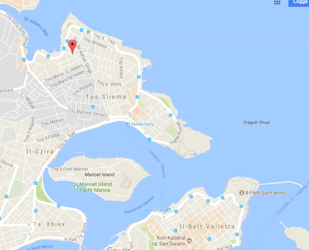 Sliema och Valletta.